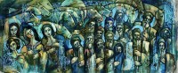 Mohsen Keiany, 16 x 40 Inch, Oil on Canvas, Figurative Painting, AC-MSK-002